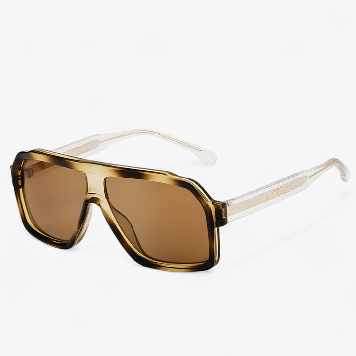 Wiatroszczelne, oversized punkowe okulary przeciwsłoneczne – Vortex-Żółty Brązowy-Trend Polska