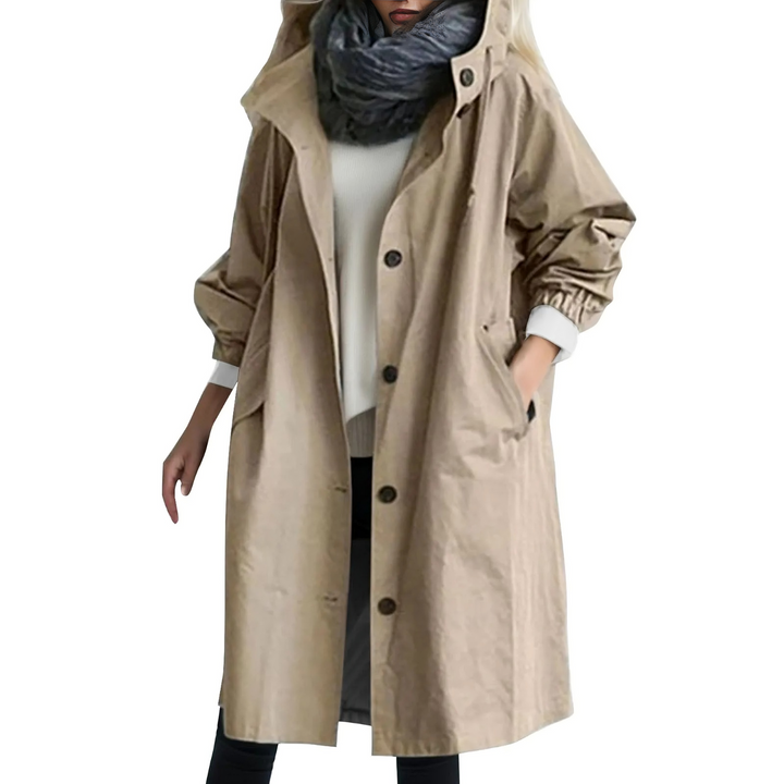 Wiatrówka damska z kapturem - Luna-Khaki-S-Trend Polska