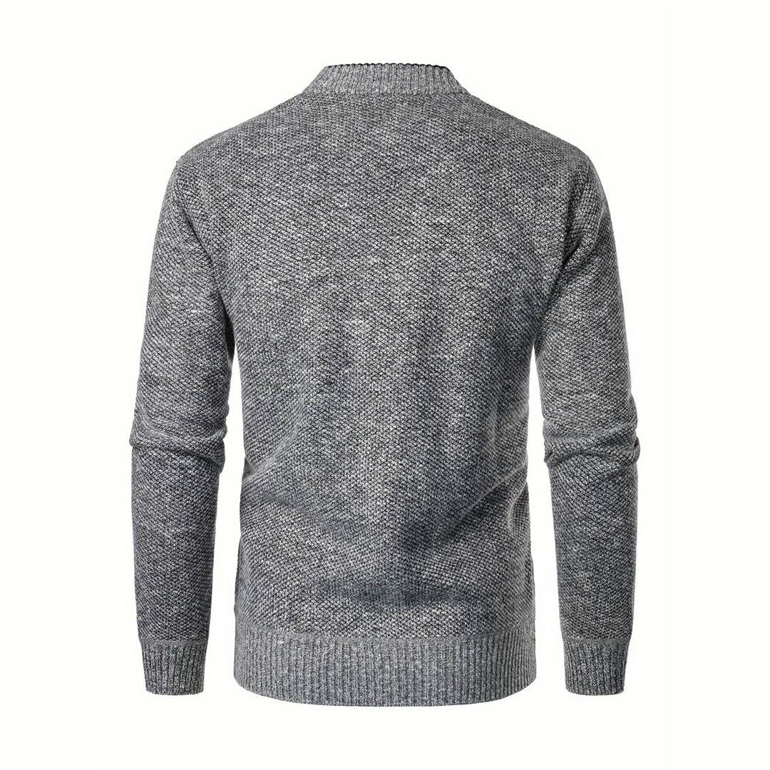 Wielki sweter z dekoltem w serek - Aspen-Jasnoszary-S-Trend Polska