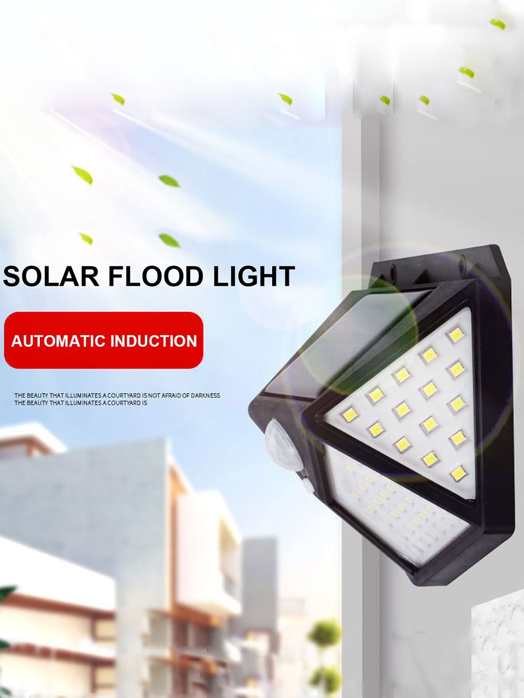 WIELOFUNKCYJNA LAMPA SOLARNA - WODOSZCZELNE OŚWIETLENIE OGRODOWE LED Z CZUJNIKIEM RUCHU-Trend Polska