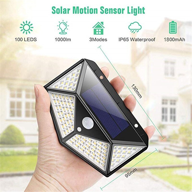 WIELOFUNKCYJNA LAMPA SOLARNA - WODOSZCZELNE OŚWIETLENIE OGRODOWE LED Z CZUJNIKIEM RUCHU-Trend Polska