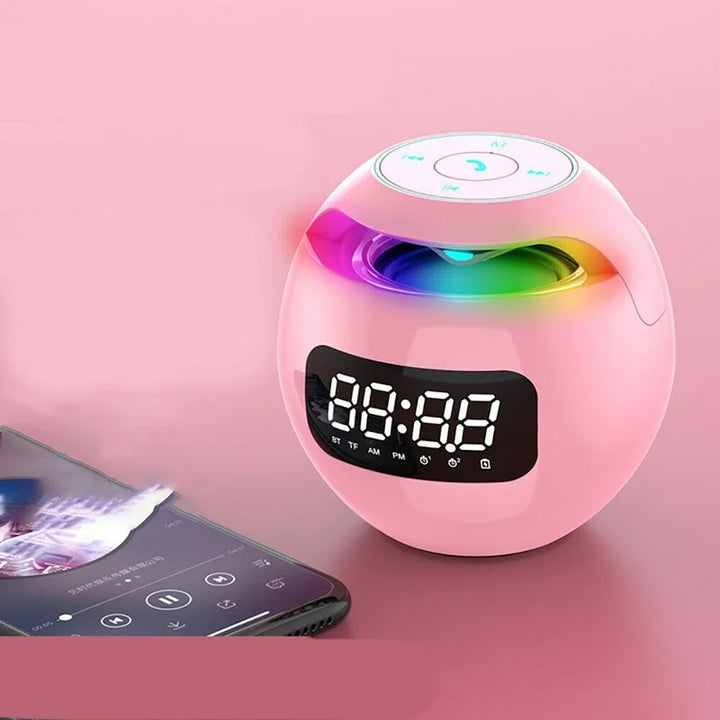 Wielofunkcyjny Budzik – GlowBeep Głośnik Zegar-Różowy-Trend Polska