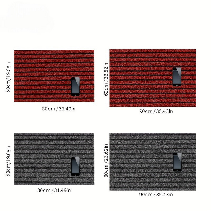 Wielosezonowa Wycieraczka do Wewnętrz i na Zewnątrz - WeatherGuard Pro-Szary-50cmx80cm-Trend Polska