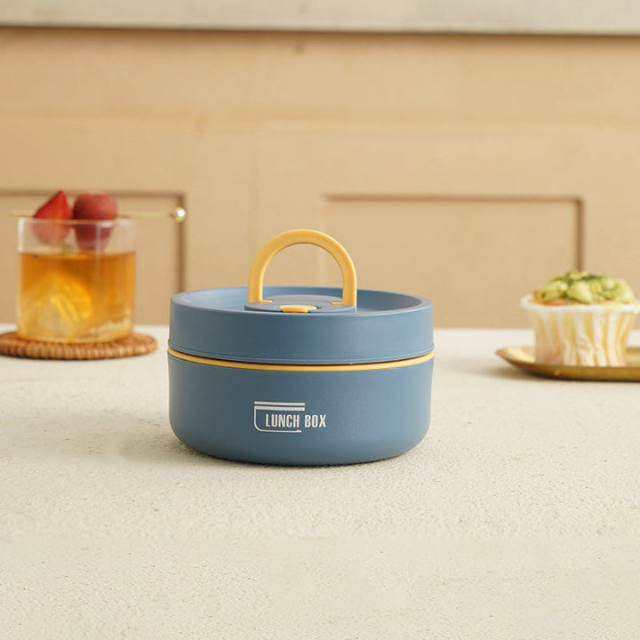 Wielowarstwowy Izolowany Lunchbox z BEZPŁATNĄ Torbą - ThermoBox-Niebieski-Mały-Trend Polska