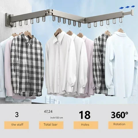 Wieszak na ubrania – Dryvo-1-zgięta metalowa czarna-Trend Polska
