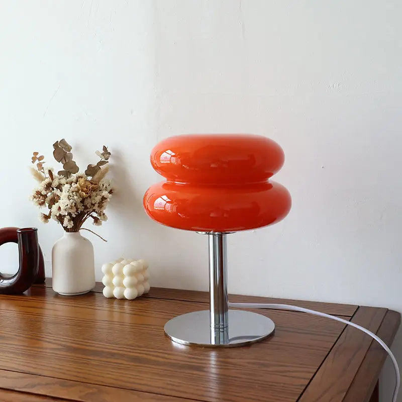 Wintage włoska lampa stołowa Bauhaus-Pomarańczowy-Trend Polska
