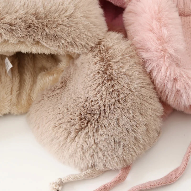 Winter Shield Czapka narciarska z uszami dla kobiet - Tressa-Różowy-Trend Polska