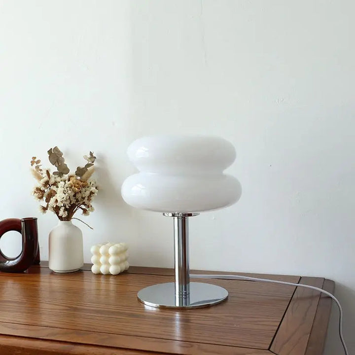 Włoska lampa stołowa Bauhaus - RetroGlow-Biały-Trend Polska