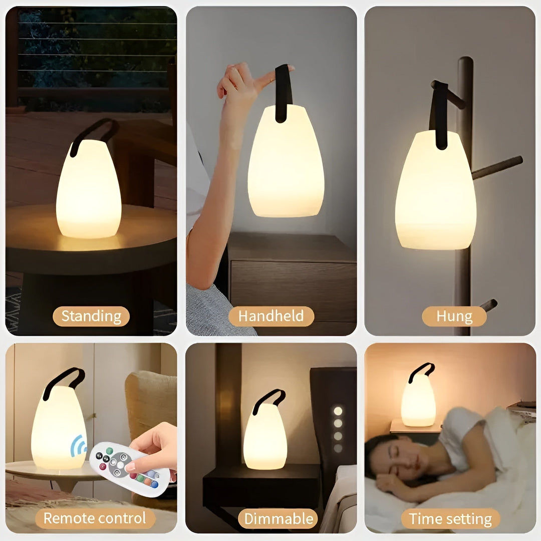Wodoodporna Bezprzewodowa Lampa Stołowa LED do Użytku Wewnętrznego i Zewnętrznego - Lumora-Okrągły-Trend Polska