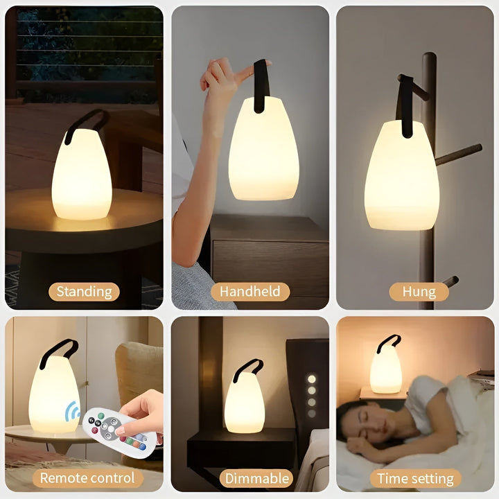 Wodoodporna Bezprzewodowa Lampa Stołowa LED do Użytku Wewnętrznego i Zewnętrznego - Lumora-Okrągły-Trend Polska
