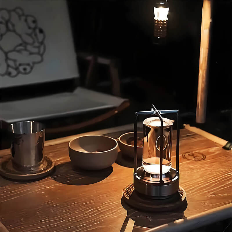 Wodoodporna i przenośna lampka stołowa z kryształami - AuroraGlow-3 kolory - Touch kontrola-Złoto-Trend Polska