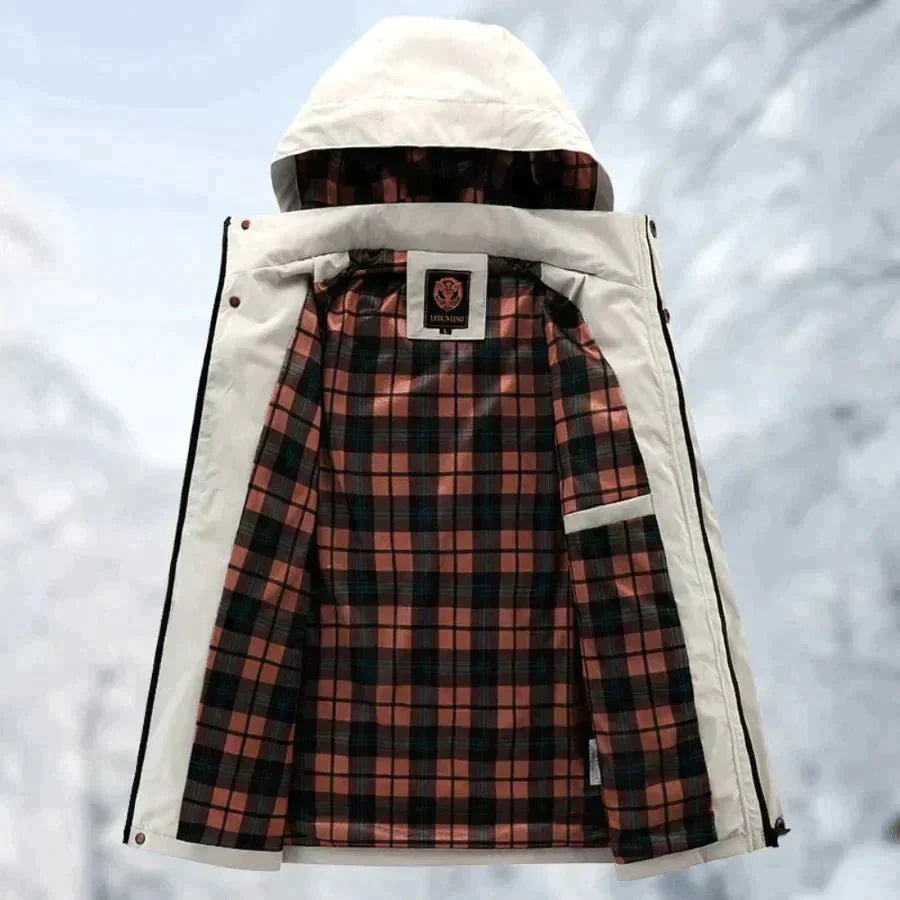 Wodoodporna kurtka tytanowa - Aiden-Biały-XS-Trend Polska