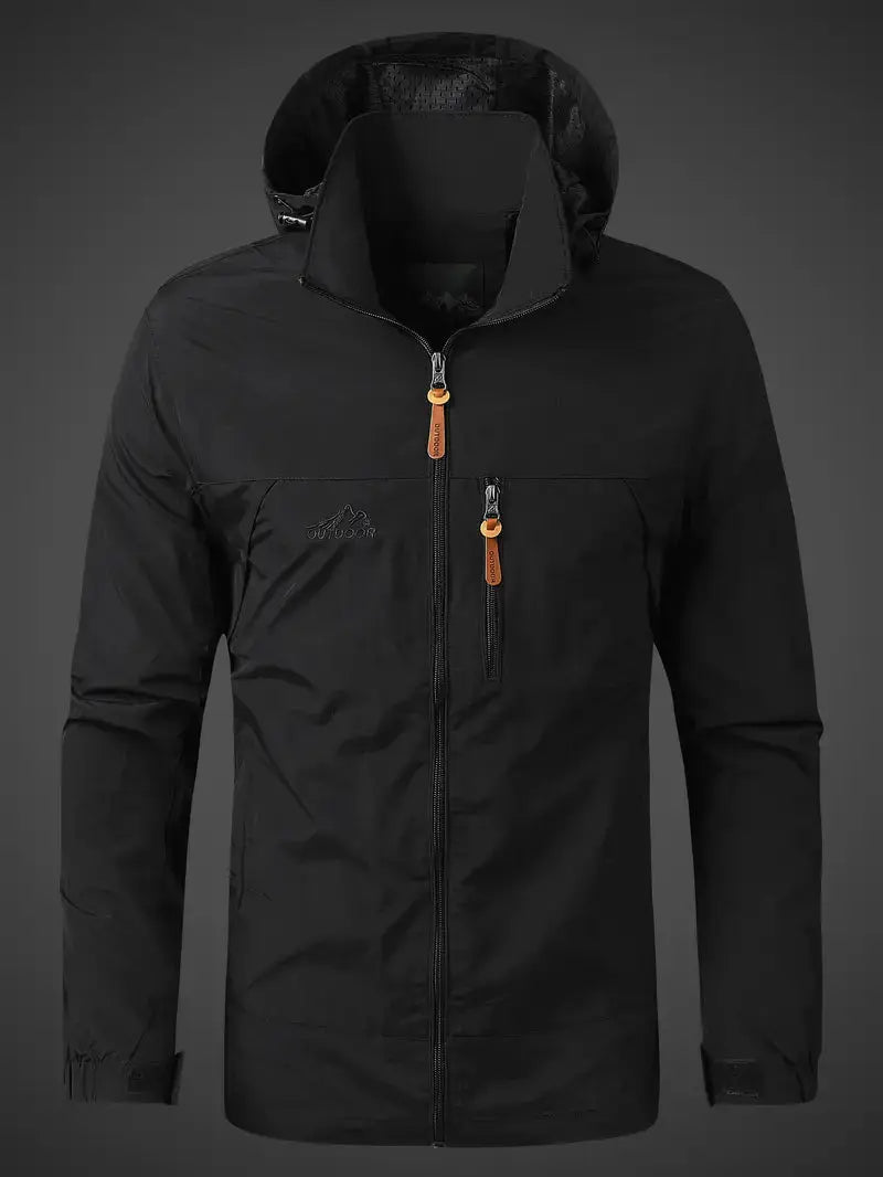 Wodoodporna Męska Kurtka Varsity - StormGuard-Czarny-M-Trend Polska