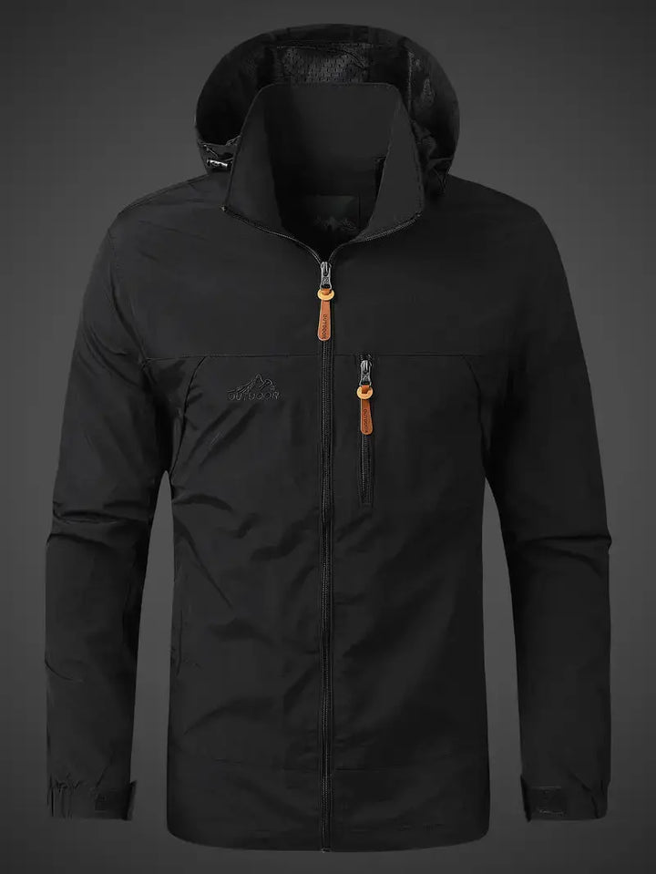 Wodoodporna Męska Kurtka Varsity - StormGuard-Czarny-M-Trend Polska