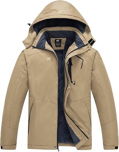 Wodoodporna męska kurtka zimowa - Max-Khaki-S-Trend Polska