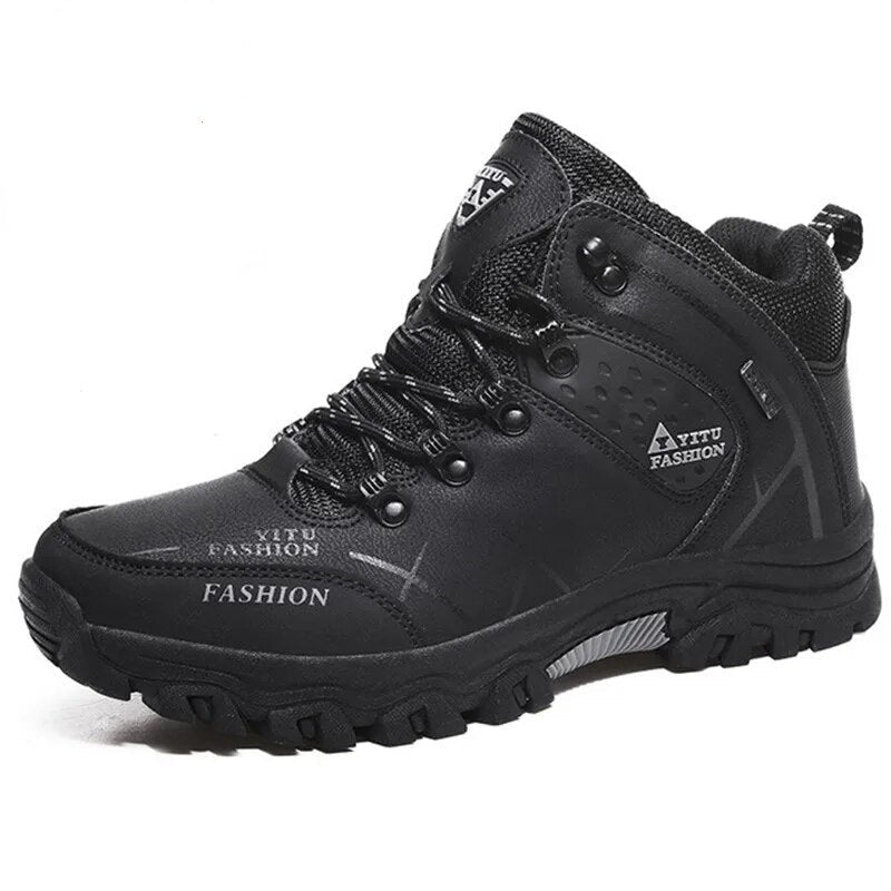Wodoodporne męskie buty zimowe z ergonomiczną podeszwą - Victor Winter Guard-Czarny-41-Trend Polska