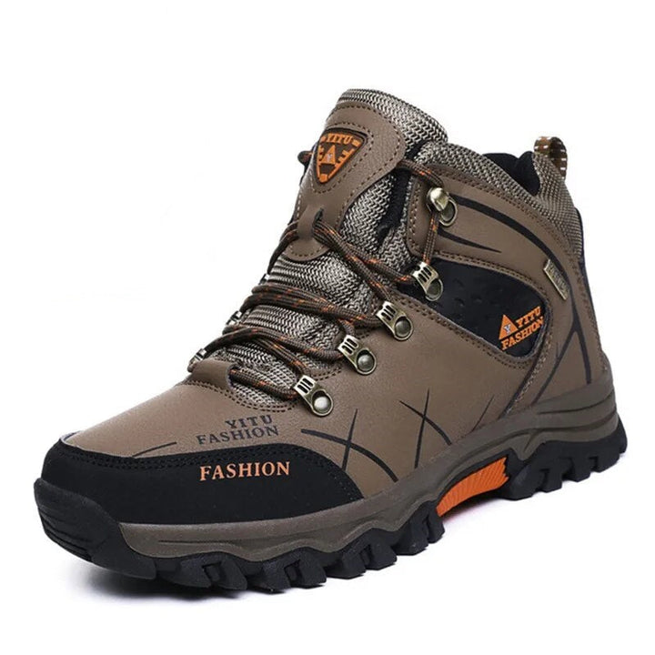 Wodoodporne męskie buty zimowe z ergonomiczną podeszwą - Victor Winter Guard-Khaki-41-Trend Polska