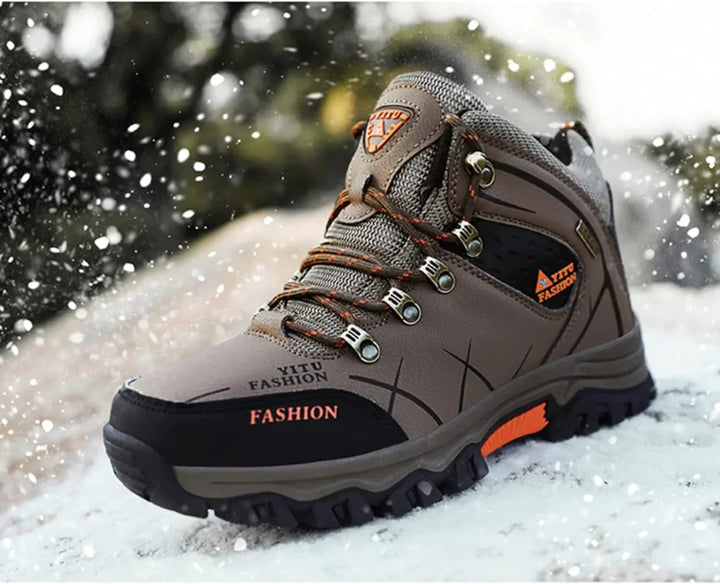 Wodoodporne męskie buty zimowe z ergonomiczną podeszwą - Victor Winter Guard-Zielony wojskowy-41-Trend Polska