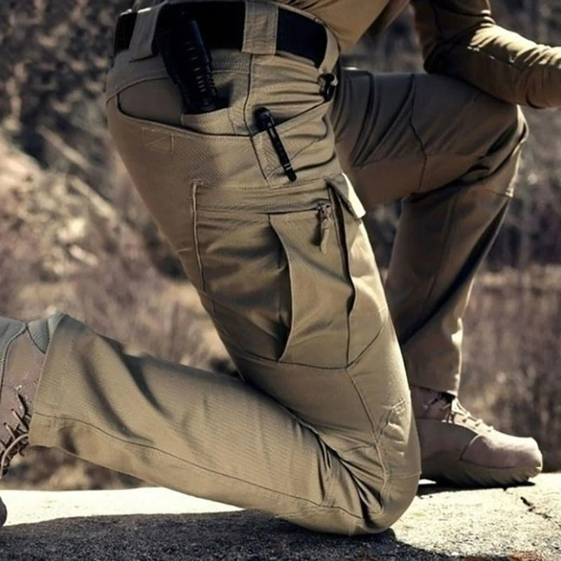 Wodoodporne męskie spodnie outdoorowe - David-Khaki-S-Trend Polska