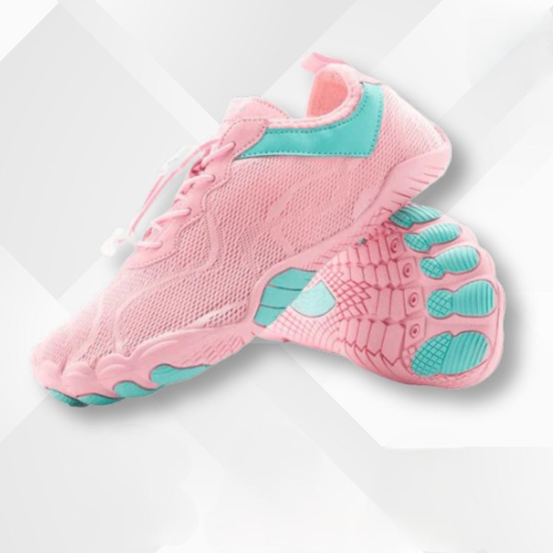 Wodoodporne ortopedyczne buty do chodzenia boso – Nayla-Różowo-Niebieski-35-Trend Polska
