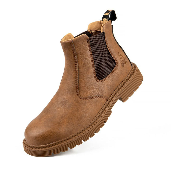 Wodoodporne Skórzane Buty Robocze - Sigvard-Wielbłąd-40-Trend Polska