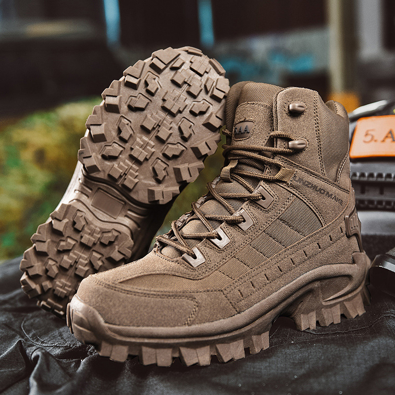Wodoodporne taktyczne buty robocze z antyprzebiciem – TrailForce Tactical-Brązowy-39-Trend Polska