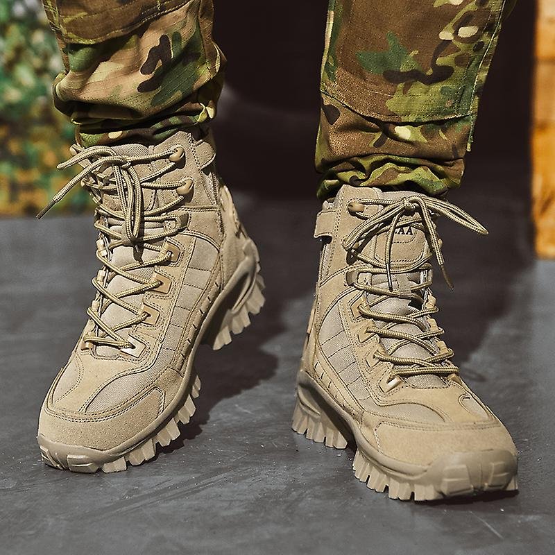 Wodoodporne taktyczne buty robocze z antyprzebiciem – TrailForce Tactical-Beżowy-39-Trend Polska