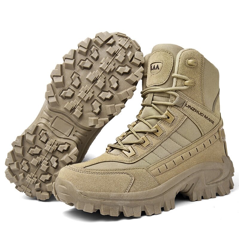 Wodoodporne taktyczne buty robocze z antyprzebiciem – TrailForce Tactical-Beżowy-39-Trend Polska