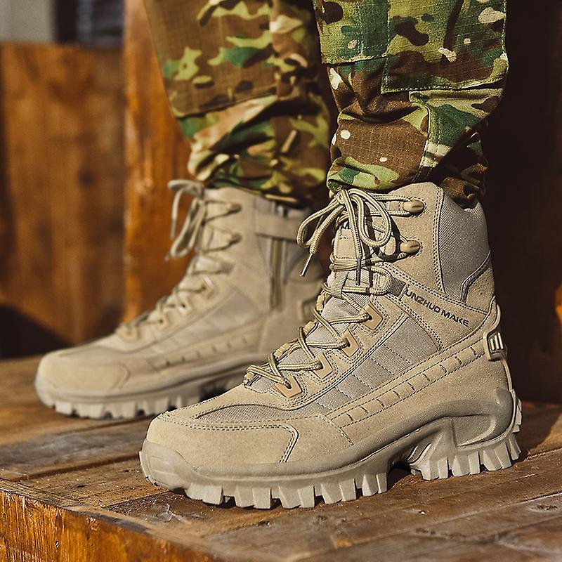 Wodoodporne taktyczne buty robocze z antyprzebiciem – TrailForce Tactical-Beżowy-39-Trend Polska