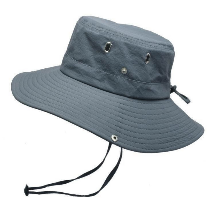 Wodoodporny kapelusz outdoorowy typu bucket z ochroną UV – ShieldFlex Pro-Ciemnoszary-Trend Polska