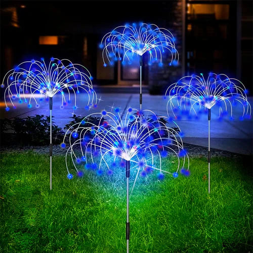 Wodoszczelna lampa ogrodowa solarna z efektem fajerwerków – SparkGlow-Wielokolorowy-Trend Polska