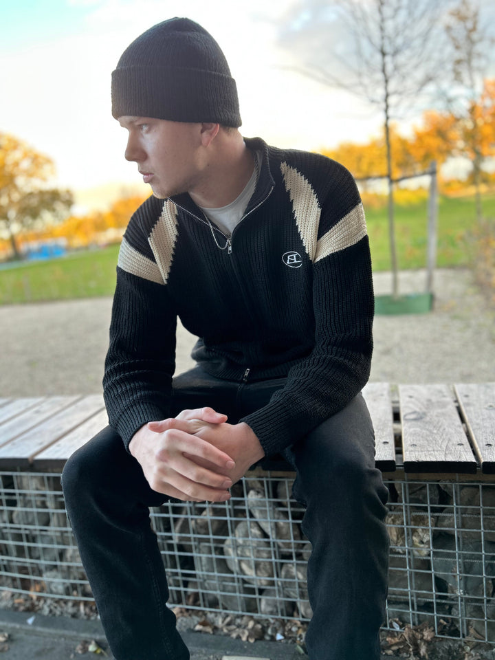 Woven Męski Kamizelka - Gideon-Czarny-S-Trend Polska