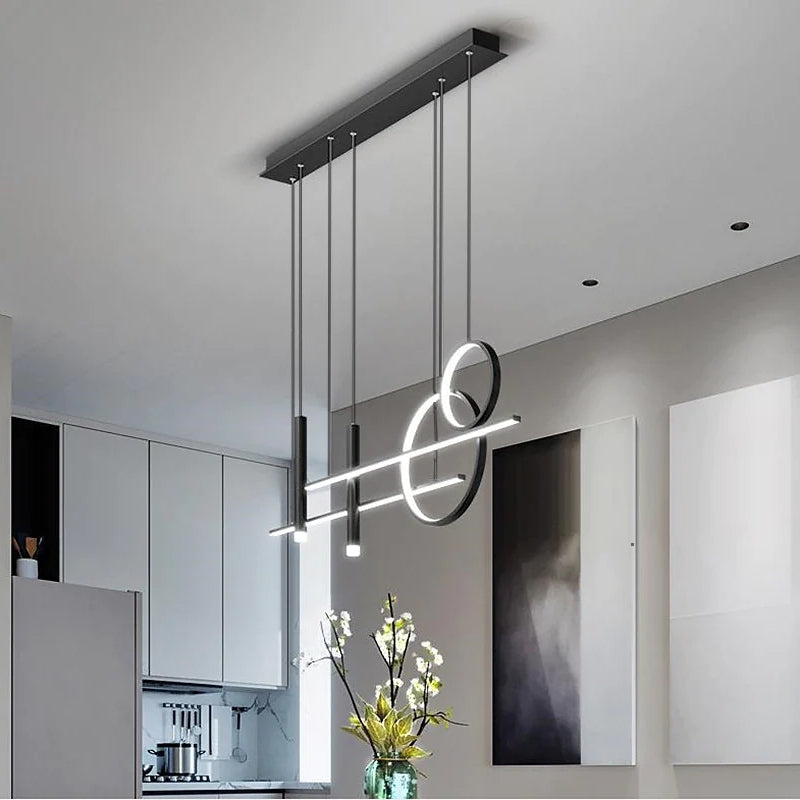 Wszechstronna lampa wisząca LED - LumoSphere-Czarny-3 Kolory-Trend Polska