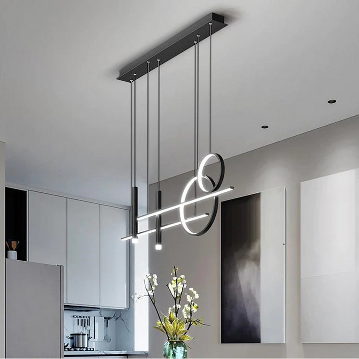Wszechstronna lampa wisząca LED - LumoSphere-Czarny-3 Kolory-Trend Polska