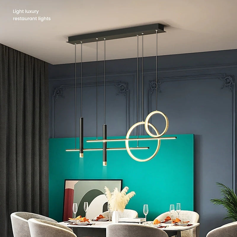 Wszechstronna lampa wisząca LED - LumoSphere-Czarny-3 Kolory-Trend Polska