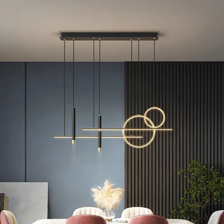 Wszechstronna lampa wisząca LED - LumoSphere-Złoto-3 Kolory-Trend Polska
