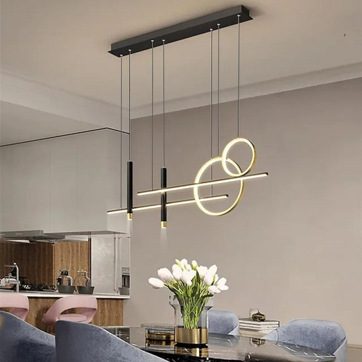 Wszechstronna lampa wisząca LED - LumoSphere-Złoto-Dostosowany-Trend Polska