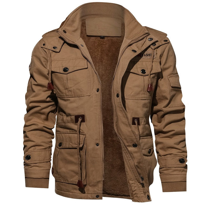 Wygodna Męska Kurtka Zimowa – Logan-Khaki-S-Trend Polska