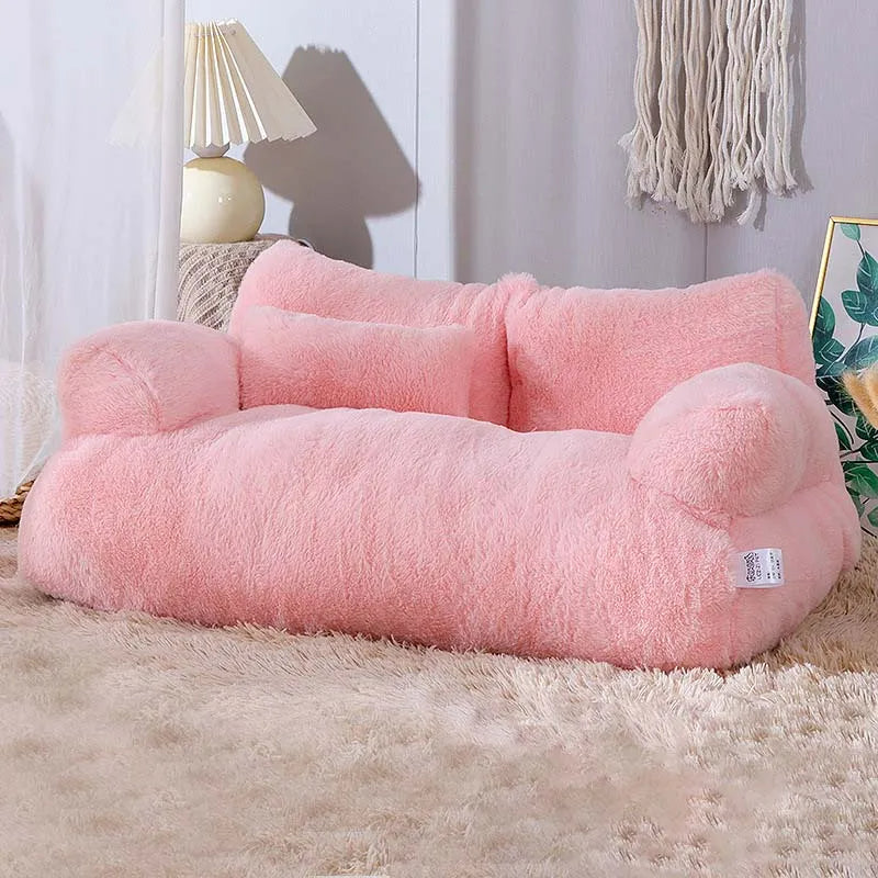 Wygodna sofa dla zwierząt - ComfortNest-Różowy-M-55cm-Trend Polska