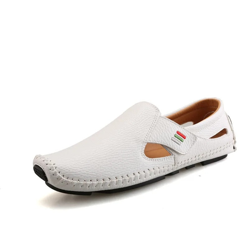 Wygodne buty typu slip-on dla mężczyzn – lekkie i oddychające – Matteo-Biały-37-Trend Polska