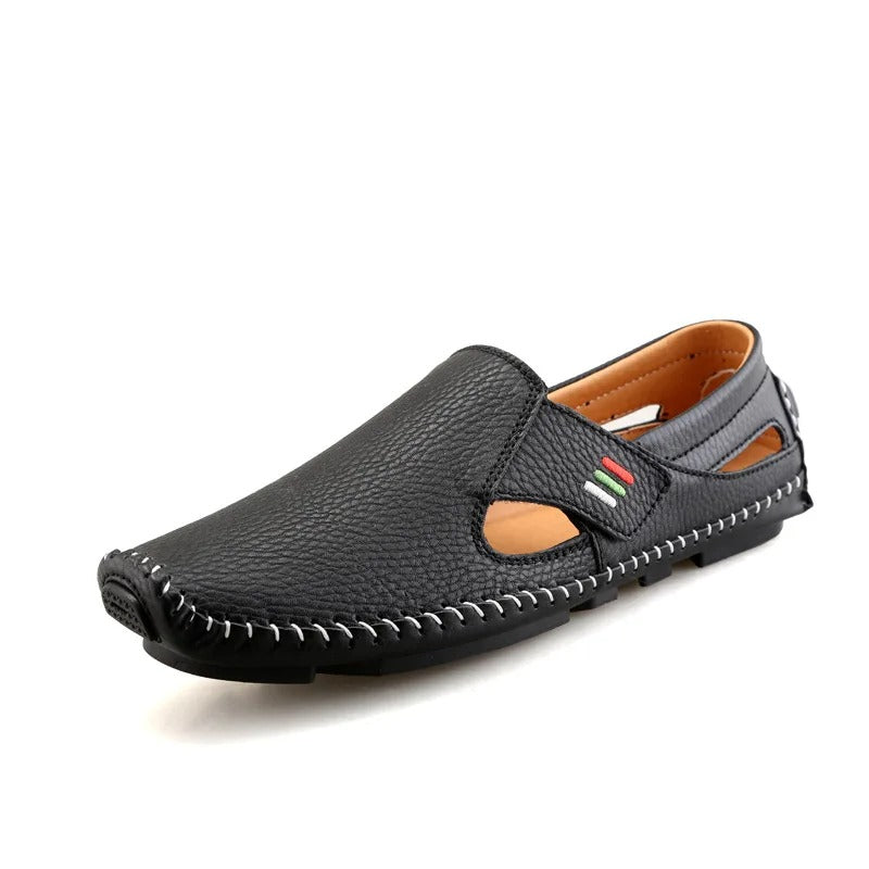 Wygodne buty typu slip-on dla mężczyzn – lekkie i oddychające – Matteo-Czarny-37-Trend Polska