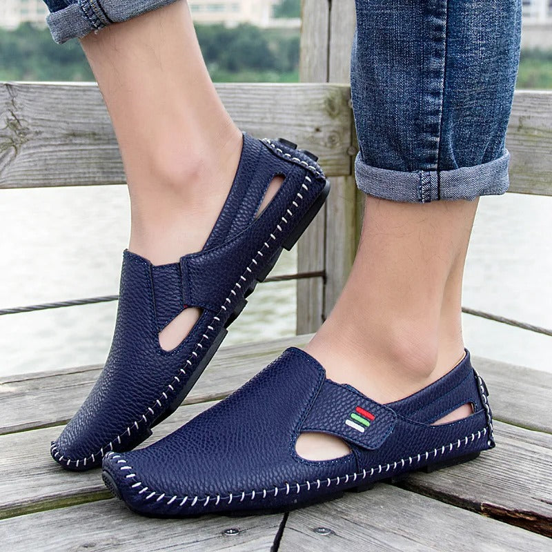 Wygodne buty typu slip-on dla mężczyzn – lekkie i oddychające – Matteo-Czarny-37-Trend Polska
