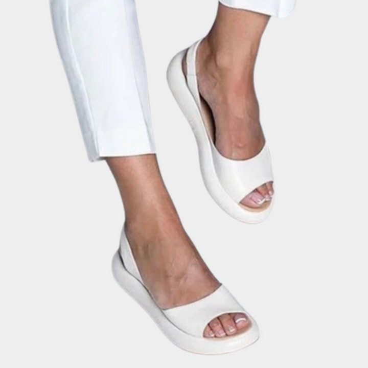Wygodne damskie letnie buty z grubą podeszwą – Tilda-Biały-35-Trend Polska