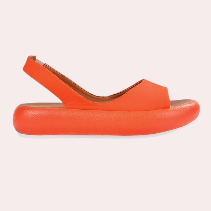 Wygodne damskie letnie buty z grubą podeszwą – Tilda-Żółty-35-Trend Polska
