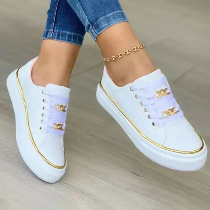 Wygodne damskie sneakersy typu slip-on w stylu casual – Melina-Czarny-35-Trend Polska
