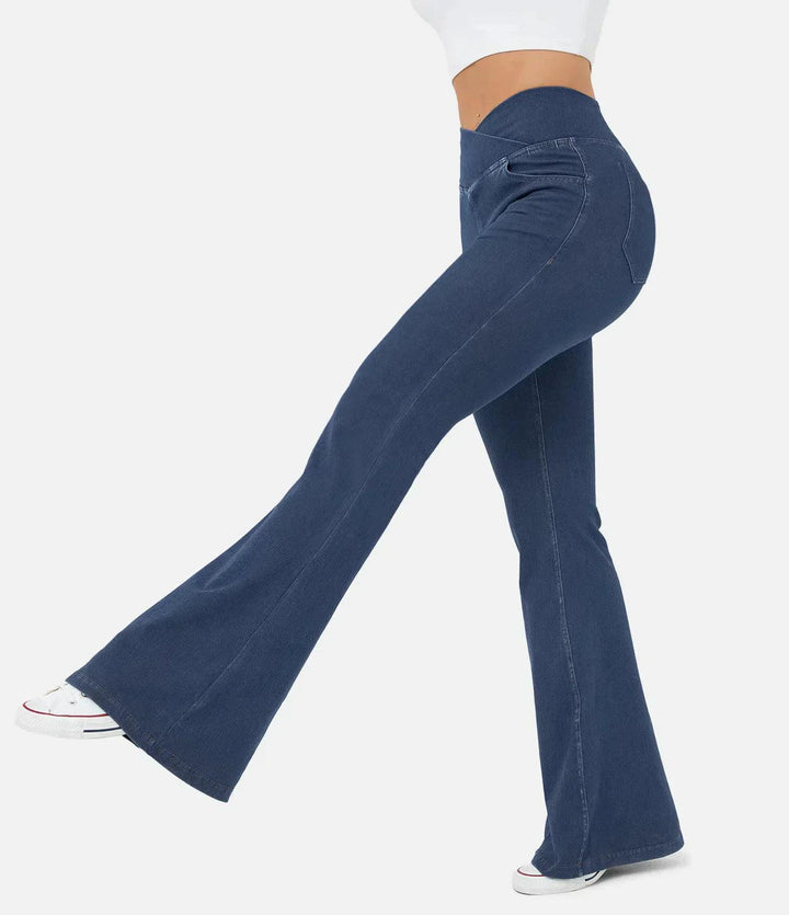 Wygodne dżinsy z wysokim stanem Curvy - Aria-Ciemnoniebieski-XS-Trend Polska