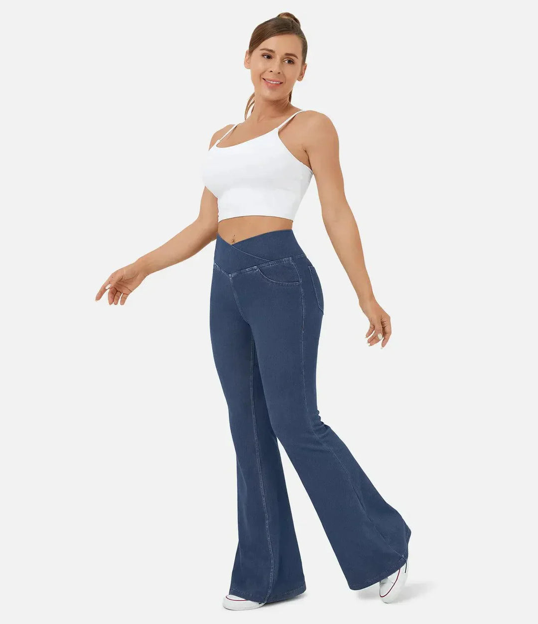 Wygodne dżinsy z wysokim stanem Curvy - Aria-Jasnoniebieski-XS-Trend Polska