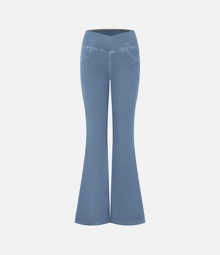 Wygodne dżinsy z wysokim stanem Curvy - Aria-Jasnoniebieski-XS-Trend Polska