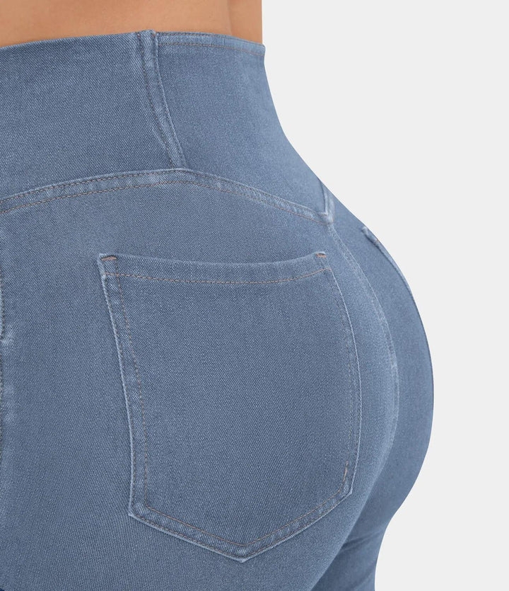 Wygodne dżinsy z wysokim stanem Curvy - Aria-Jasnoniebieski-XS-Trend Polska