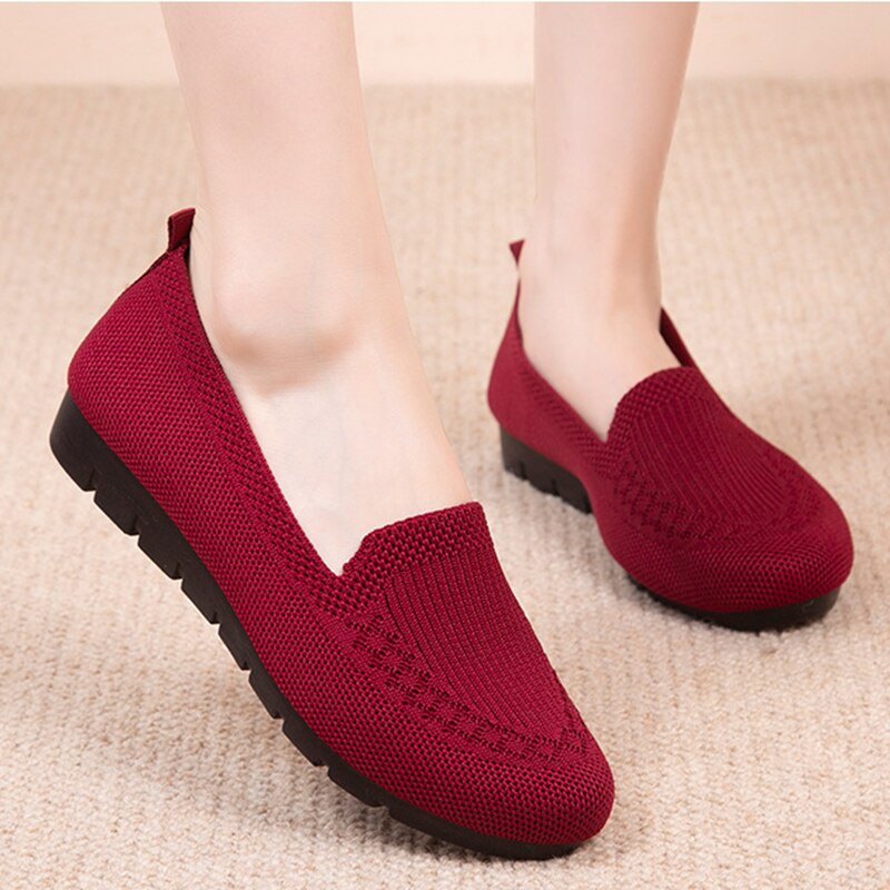 Wygodne i oddychające damskie buty slip-on na co dzień z wsparciem dla łuku stopy – Leona-Różowy-35-Trend Polska